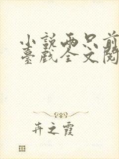 小说两只前夫一台戏全文阅读