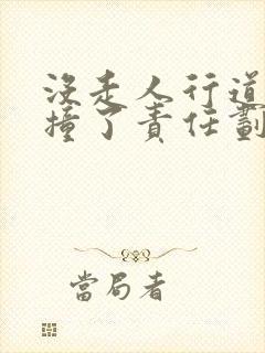 没走人行道被车撞了责任划分