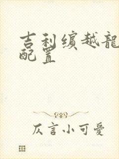 吉利缤越龙腾版配置