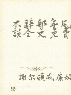 不辞那年风月小说全文免费阅读全文