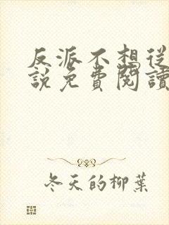 反派不想从良小说免费阅读全文最新章节