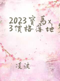 2023宝马x3价格落地多少万