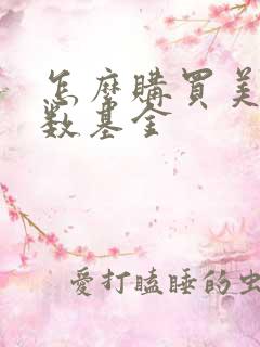 怎么购买美股指数基金