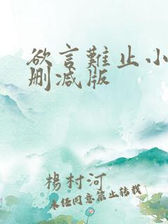 欲言难止小说未删减版