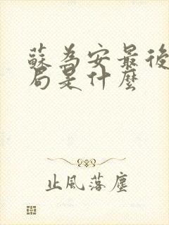 苏为安最后的结局是什么