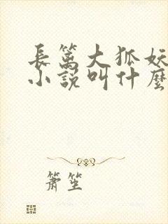 长篱大狐妖原著小说叫什么名字