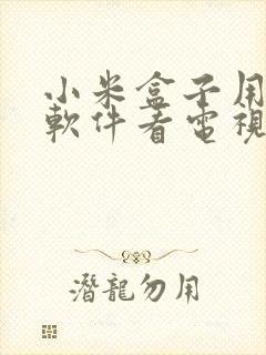 小米盒子用什么软件看电视