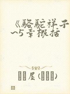 《骆驼祥子》1~5章概括