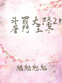 斗罗大陆2绝世唐门 王冬