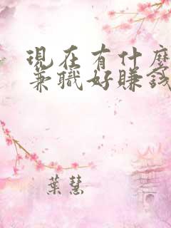 现在有什么网络兼职好赚钱