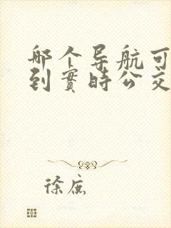 哪个导航可以看到实时公交