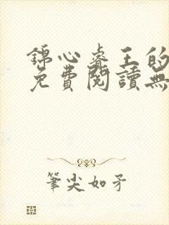 锦心睿王的小说免费阅读无弹窗