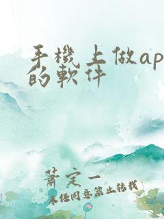 手机上做app的软件