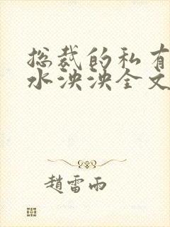总裁的私有宝祸水泱泱全文阅读