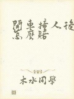 开车撞人后保险怎么赔