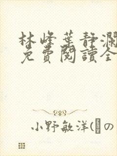 林峰叶静澜小说免费阅读全文无弹窗