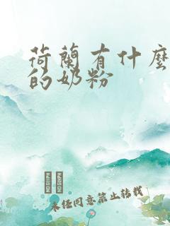 荷兰有什么品牌的奶粉