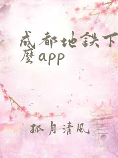 成都地铁下载什么app