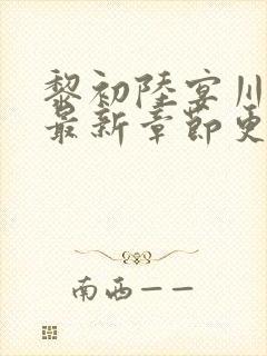 黎初陆宴川小说最新章节更新