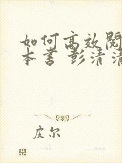 如何高效阅读一本书 彭清清著