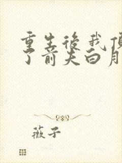 重生后 我顶替了前夫白月光