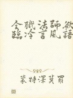 全职法师欲魔降临冷言风语