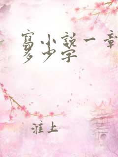 写小说一章大概多少字