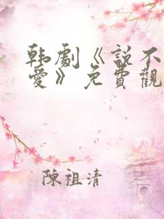 韩剧《说不出的爱》免费观看