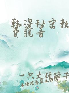 韩漫秘密教学免费观看