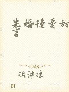 先婚后爱甜宠现言