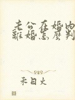 老公在婚内出轨离婚怎么判
