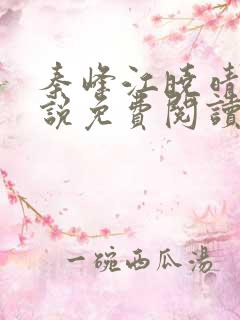 秦峰江晓晴的小说免费阅读最新章节