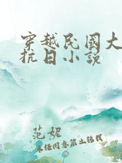 穿越民国大少爷抗日小说