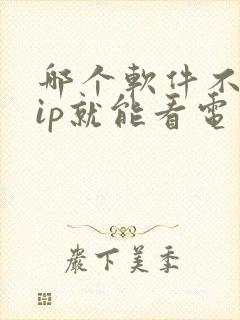 哪个软件不要vip就能看电视剧