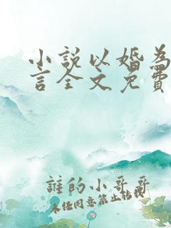 小说以婚为名臣言全文免费阅读