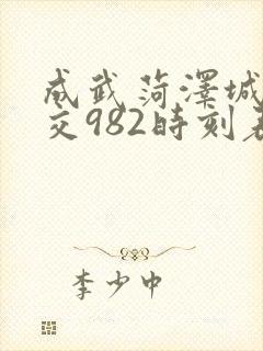 成武菏泽城际公交982时刻表