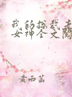 我的总裁老婆是女神全文阅读