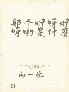 那个咿呀咿呀咿呀哟是什么歌