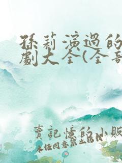 孙莉演过的电视剧大全(全部)