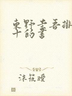 东野圭吾排名前十的书