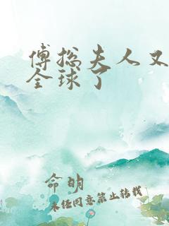 傅总夫人又惊艳全球了