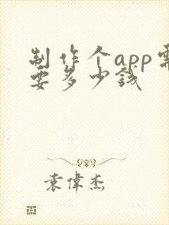 制作个app需要多少钱