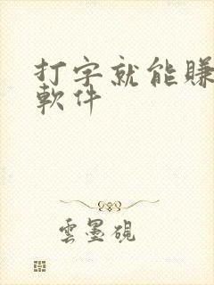 打字就能赚钱的软件