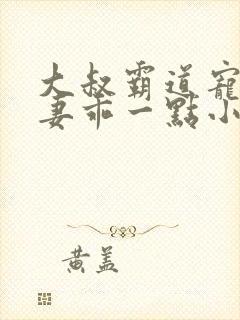 大叔霸道宠小甜妻乖一点小说免费阅读