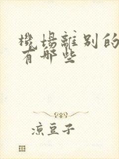 机场离别的歌曲有哪些