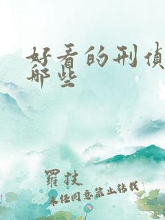 好看的刑侦剧有哪些