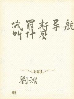 俄罗斯导航卫星叫什么