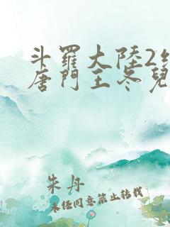 斗罗大陆2绝世唐门王冬儿什么时候醒