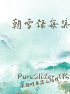 朝雪录每集介绍