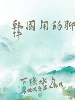 韩国用的聊天软件
